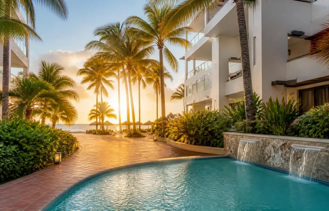 Alquiler vacacional en Punta Cana al atardecer